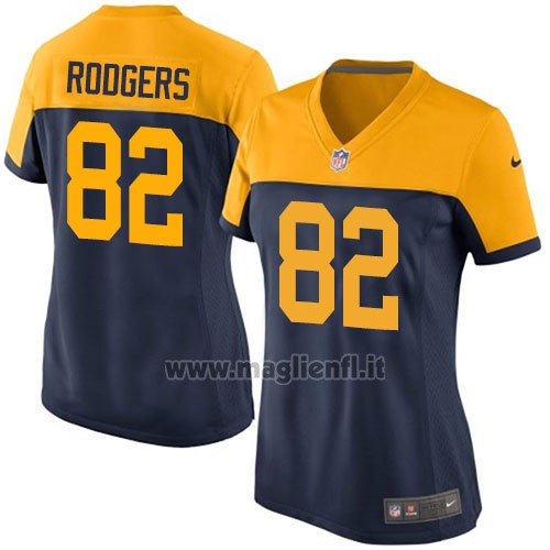 Maglia NFL Game Donna Green Bay Packers Rodgers Nero Giallo